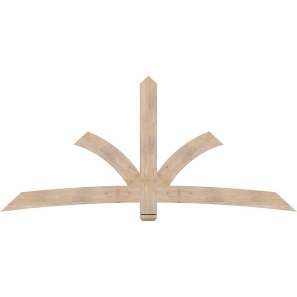 Ekena Millwork Davenport Smooth Timber Gable Bracket, Douglas Fir, 96"W x 44"H x 1 1/2"D x 5 1/2"F, 11/12 Pitch GBW096X44X0206DAV00SDF - main